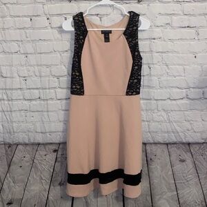 Enfocus studio Black and Light pink Midi Dress
